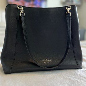 Kate Spade Pebbled Black Leather Tote